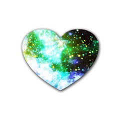 Space Colors Rubber Coaster (heart) 