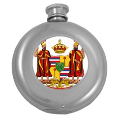 Kingdom Of Hawaii Coat Of Arms, 1795-1850 Round Hip Flask (5 Oz) by abbeyz71