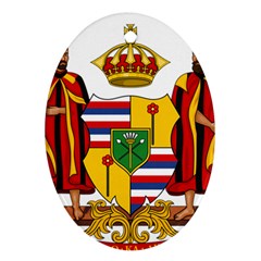 Kingdom Of Hawaii Coat Of Arms, 1795-1850 Oval Ornament (two Sides) by abbeyz71