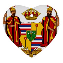 Kingdom Of Hawaii Coat Of Arms, 1795-1850 Heart Ornament (two Sides) by abbeyz71