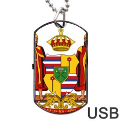 Kingdom Of Hawaii Coat Of Arms, 1795-1850 Dog Tag Usb Flash (two Sides) by abbeyz71