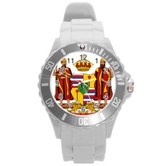 Kingdom Of Hawaii Coat Of Arms, 1795-1850 Round Plastic Sport Watch (l) by abbeyz71