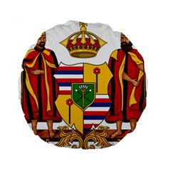 Kingdom Of Hawaii Coat Of Arms, 1795-1850 Standard 15  Premium Round Cushions by abbeyz71