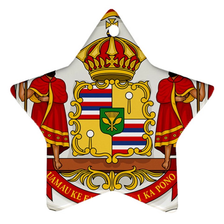 Kingdom of Hawaii Coat of Arms, 1850-1893 Star Ornament (Two Sides)