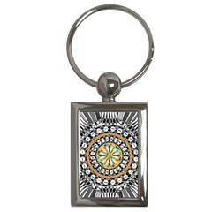 High Contrast Mandala Key Chains (rectangle)  by linceazul