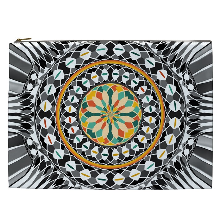 High Contrast Mandala Cosmetic Bag (XXL) 