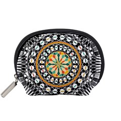 High Contrast Mandala Accessory Pouches (small)  by linceazul
