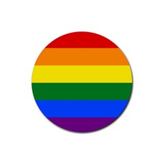 Pride Flag Rubber Coaster (round)  by Valentinaart