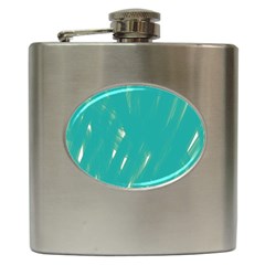 Background Green Abstract Hip Flask (6 Oz) by Nexatart