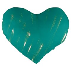 Background Green Abstract Large 19  Premium Flano Heart Shape Cushions