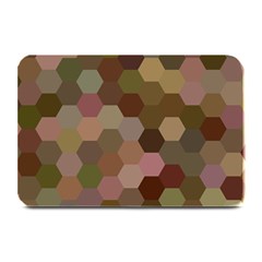 Brown Background Layout Polygon Plate Mats by Nexatart