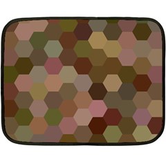 Brown Background Layout Polygon Fleece Blanket (mini)