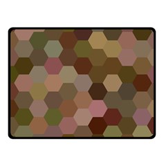 Brown Background Layout Polygon Fleece Blanket (small)