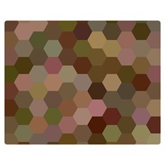 Brown Background Layout Polygon Double Sided Flano Blanket (medium)  by Nexatart