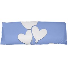 Clouds Sky Air Balloons Heart Blue Body Pillow Case Dakimakura (two Sides) by Nexatart