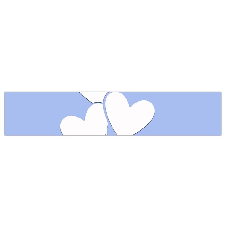 Clouds Sky Air Balloons Heart Blue Flano Scarf (Small)