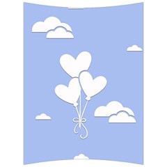 Clouds Sky Air Balloons Heart Blue Back Support Cushion by Nexatart