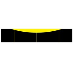 Flower Land Yellow Black Design Flano Scarf (large) by Nexatart