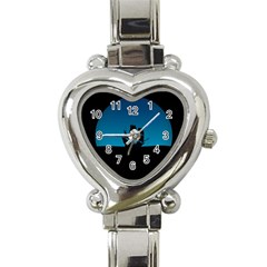 Ship Night Sailing Water Sea Sky Heart Italian Charm Watch by Nexatart