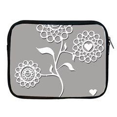 Flower Heart Plant Symbol Love Apple Ipad 2/3/4 Zipper Cases by Nexatart