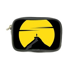 Man Mountain Moon Yellow Sky Coin Purse