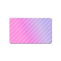 Diagonal Pink Stripe Gradient Magnet (name Card) by Nexatart