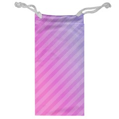 Diagonal Pink Stripe Gradient Jewelry Bag