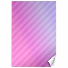 Diagonal Pink Stripe Gradient Canvas 20  x 30  