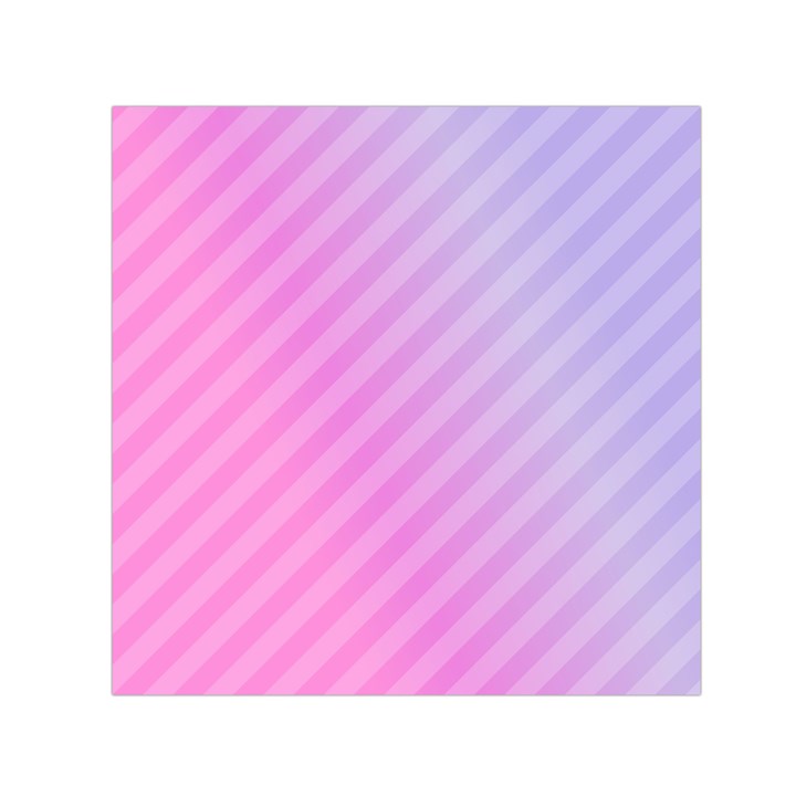 Diagonal Pink Stripe Gradient Small Satin Scarf (Square)