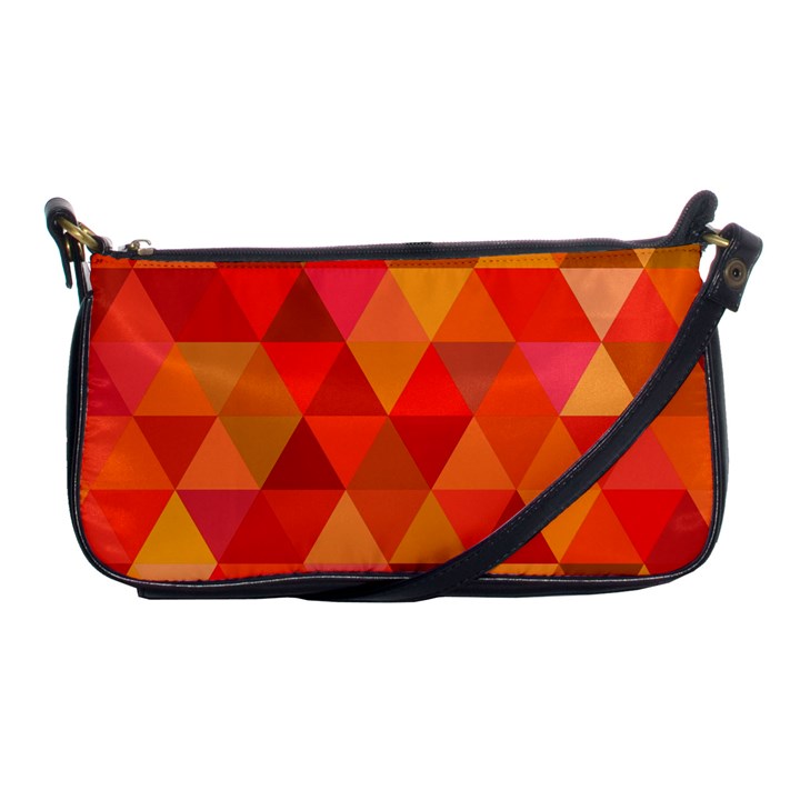 Red Hot Triangle Tile Mosaic Shoulder Clutch Bags