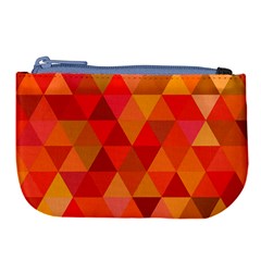 Red Hot Triangle Tile Mosaic Large Coin Purse