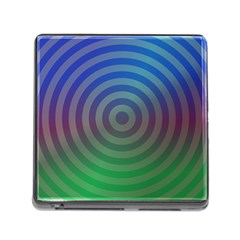 Blue Green Abstract Background Memory Card Reader (square) by Nexatart