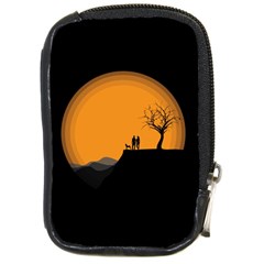 Couple Dog View Clouds Tree Cliff Compact Camera Cases by Nexatart