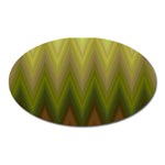 Zig Zag Chevron Classic Pattern Oval Magnet Front