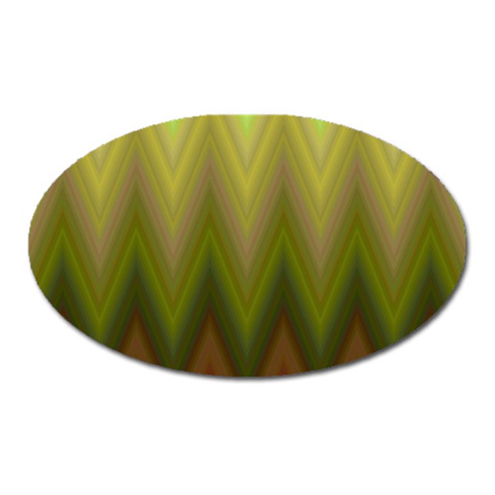 Zig Zag Chevron Classic Pattern Oval Magnet