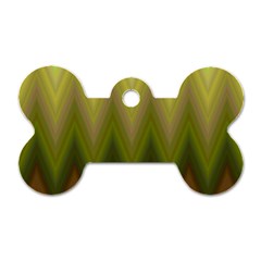 Zig Zag Chevron Classic Pattern Dog Tag Bone (two Sides) by Nexatart