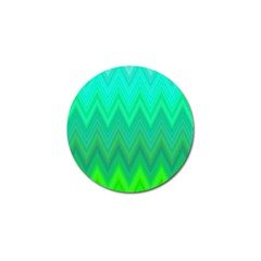 Green Zig Zag Chevron Classic Pattern Golf Ball Marker (10 Pack) by Nexatart