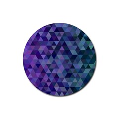 Triangle Tile Mosaic Pattern Rubber Round Coaster (4 Pack)  by Nexatart