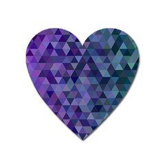 Triangle Tile Mosaic Pattern Heart Magnet by Nexatart