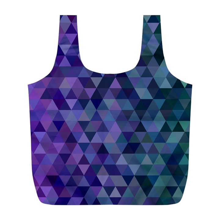 Triangle Tile Mosaic Pattern Full Print Recycle Bags (L) 
