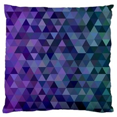 Triangle Tile Mosaic Pattern Large Flano Cushion Case (two Sides)