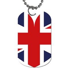 Uk Flag United Kingdom Dog Tag (two Sides) by Nexatart