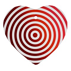 Concentric Red Rings Background Ornament (heart) by Nexatart