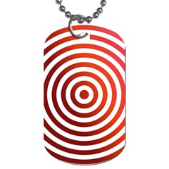 Concentric Red Rings Background Dog Tag (one Side) by Nexatart