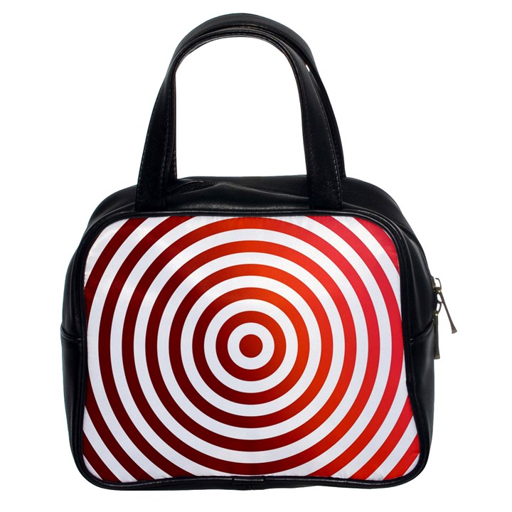 Concentric Red Rings Background Classic Handbags (2 Sides)