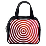 Concentric Red Rings Background Classic Handbags (2 Sides) Back