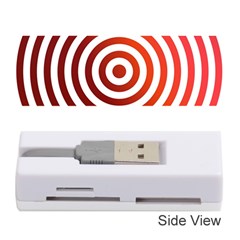 Concentric Red Rings Background Memory Card Reader (stick)  by Nexatart