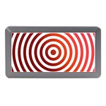 Concentric Red Rings Background Memory Card Reader (Mini) Front