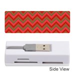 Background Retro Red Zigzag Memory Card Reader (Stick)  Front