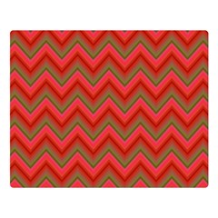 Background Retro Red Zigzag Double Sided Flano Blanket (large)  by Nexatart